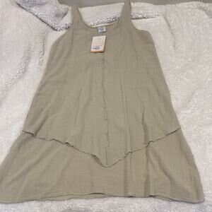 Sea Breeze of CA Womens Swim Coverup Large‎ Tan/Beige Cotton Beach USA